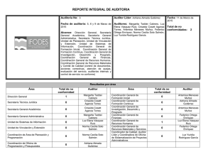 Reporte Integral de Auditoria Interna 2015