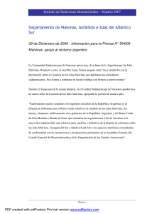 Canciller�a Argentina - Informaci�n para la Prensa N 594-06 - 09 de diciembre de 2006