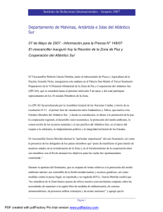 Canciller�a Argentina - Informaci�n para la Prensa N 148-07 - 07 de mayo de 2007