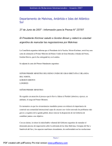 Canciller�a Argentina - Informaci�n para la Prensa N 237-07 - 27 de junio de 2007