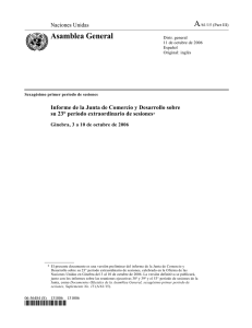 AGNU 61-15 (III)- Informe de la Junta de Comercio y Desarrollo