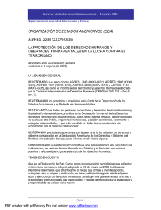 OEA- AG Resoluci�n 2238