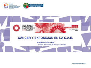 "Exposici n a Agentes cancer genos en la CAV", de M Nieves de la Pe a Loro o, T cnico de PRL del CT de Bizkaia de Osalan (pdf, 846 KB)