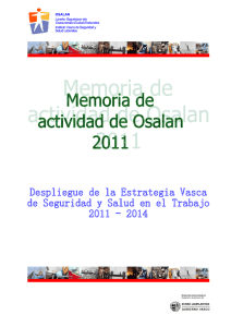 Memoria de Actividad de Osalan 2011 (pdf, 777 Kb)