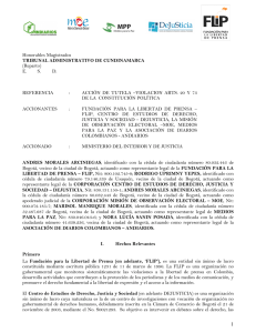 Honorables Magistrados TRIBUNAL ADMINISTRATIVO DE CUNDINAMARCA (Reparto)