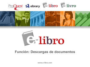 Función: Descargas de documentos www.e-libro.com