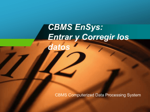 CBMS EnSys: Entrar y Corregir los datos; Celia Reyes y Paulo Fajardo; Red PEP Research Network  - CBMS; Perú; Junio 2009.