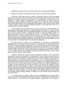 ¿PORQUÉ EL FMI CRITICA LA POLÍTICA FISCAL DE LOS ESTADOS... Guillermo de la Dehesa, Presidente del CEPR, Centre for Economic...