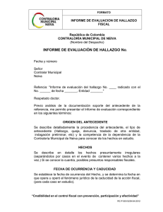 RC-F-05 Informe de evaluacion de hallazgo