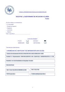 ESCUELA POLITÉCNICA DEL EJÉRCITO - ESPE-Cuestionario de afiliacion