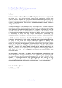 Editorial La misión principal de Daena: International Journal of