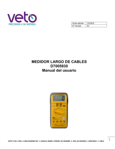 MEDIDOR LARGO DE CABLES D7005930 Manual del usuario