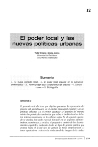 El poder local y las nuevas políticas urbanas