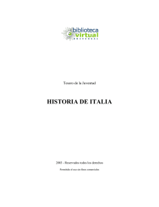 HISTORIA DE ITALIA - Biblioteca Virtual Universal
