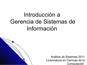 Introducción a Gerencia de Sistemas de Información