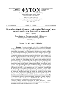 Reproducción de Pavonia cymbalaria (Malvaceae)