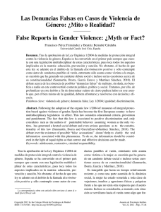 Las Denuncias Falsas en Casos de Violencia de Género: ¿Mito o