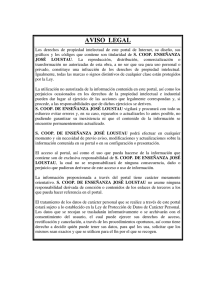 aviso legal - Colegio "José Loustau"