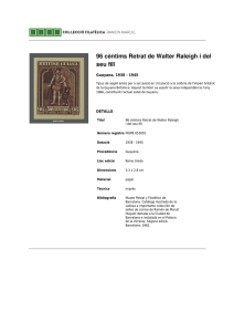 96 cèntims Retrat de Walter Raleigh i del seu fill
