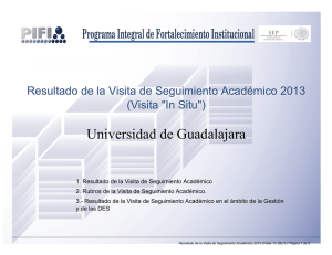 Universidad de Guadalajara // Resultado de Visita Seguimineto