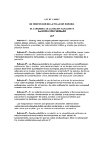 LEY Nº 1.100/97 DE PREVENCION DE LA POLUCION SONORA