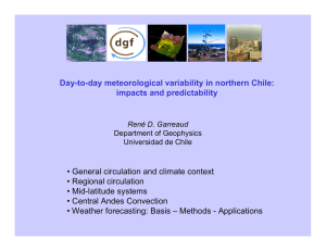 Day-to-day meteorological variability in northern Chile: impacts and
