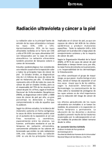 Radiación ultravioleta y cáncer a la piel