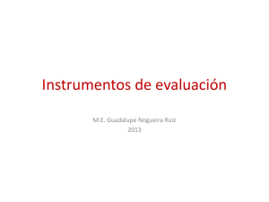 Instrumentos de evaluación