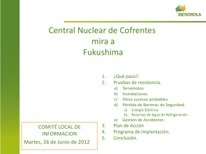 Central Nuclear de Cofrentes mira a Fukushima