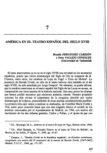 América en el Teatro Español del Siglo XVIII
