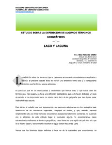 lago y laguna - Sociedad Geográfica de Colombia