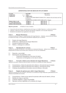 ADMINISTRACION DE RIESGOS FINANCIEROS Tema 1. Riesgos