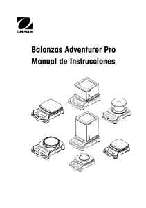 Balanzas Adventurer Pro Manual de Instrucciones