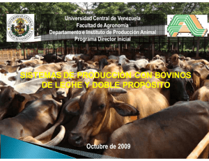 sistemas de producción con bovinos de leche y doble propósito