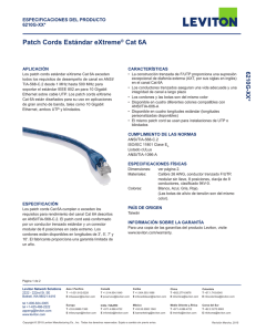 Patch Cords Estándar eXtreme® Cat 6A