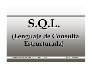 SQL - Lenguaje de Consulta Estructurada