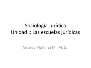 Sociología Jurídica Unidad I: Las escuelas
