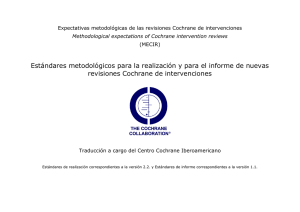 Expectativas Metodolgicas de las Revisiones Cochrane de