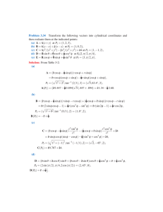 Problem 3.34 Transform the following vectors into cylindrical