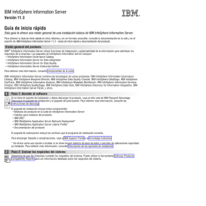 IBM InfoSphere Information Server Guía de inicio rápido