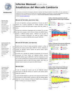 Informe Mensual agosto 2016 Estadísticas del Mercado Cambiario