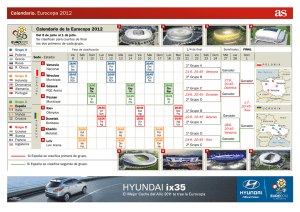Calendario. Eurocopa 2012