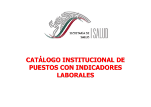 catálogo institucional de puestos con indicadores laborales