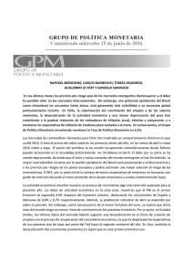 Comunicado de Prensa GPM Junio 2016