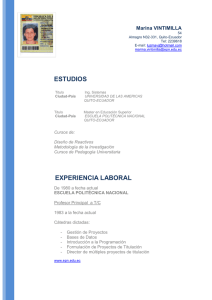 ESTUDIOS EXPERIENCIA LABORAL - Escuela Politécnica Nacional