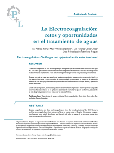 La Electrocoagulación - Corporación Universitaria Lasallista