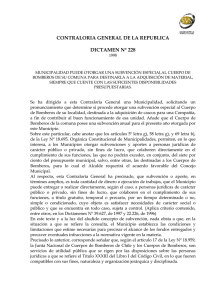 CONTRALORIA GENERAL DE LA REPUBLICA DICTAMEN N° 228