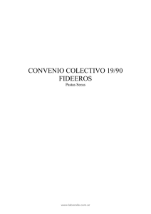 CONVENIO COLECTIVO 19/90 FIDEEROS