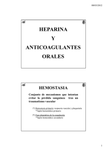 HEPARINA Y ANTICOAGULANTES ORALES