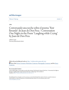 "Reir llorando" de Juan de Dios Peza / Conversation One Night